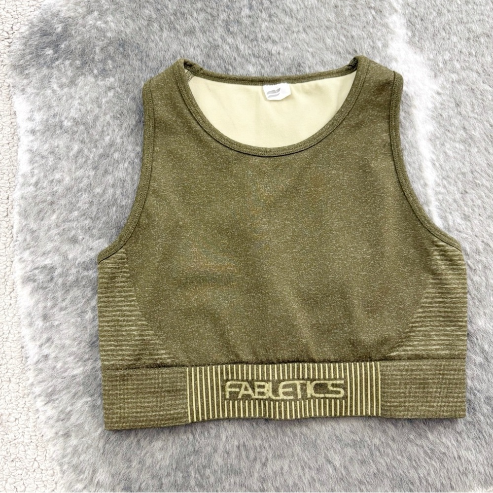 Fabletics Seamless Low Impact Sport Stripe Bra XS - Picture 2 of 9